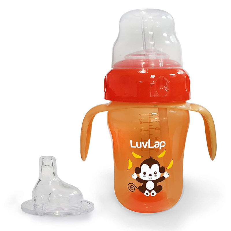 Luvlap Banana Time 2-In-1 Straw & Spout Cup - 210 Ml