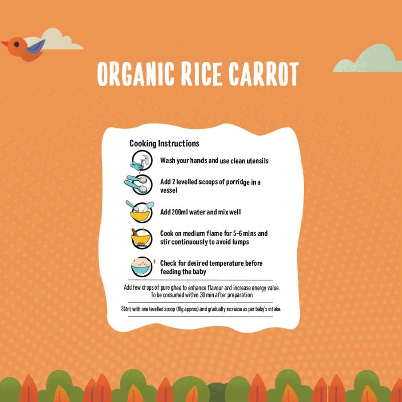Timios Organic Rice &Carrot Porridge-400g(Pack of 2)