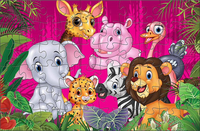 Pola Puzzles Jungle Puzzle Combo 3 In 1 Gift Pack 60 Pieces Tiling Puzzles (Jigsaw Puzzles, Puzzles For Kids, Floor Puzzles), Puzzles For Kids Age 5 Years And Above. Size: 37 Cm X 24 Cm Puzzles For Kids For Age 5 Yr Old - The Kids Circle
