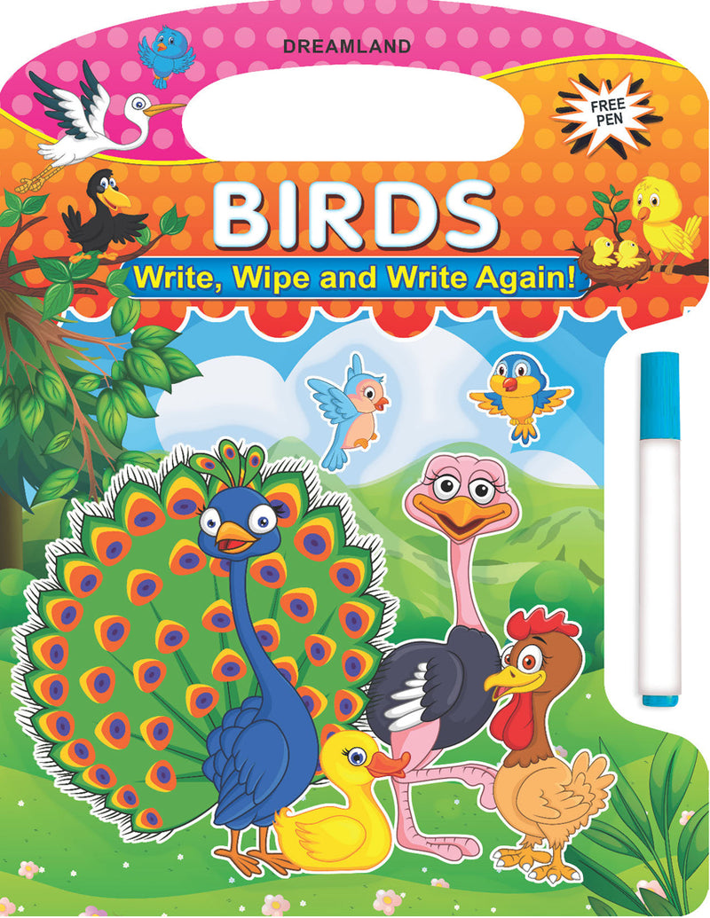 Write and Wipe Book - Birds - The Kids Circle