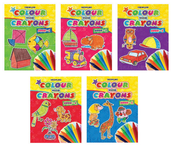 Dreamland Colour With Crayons - 1 to 5 (Pack) - The Kids Circle