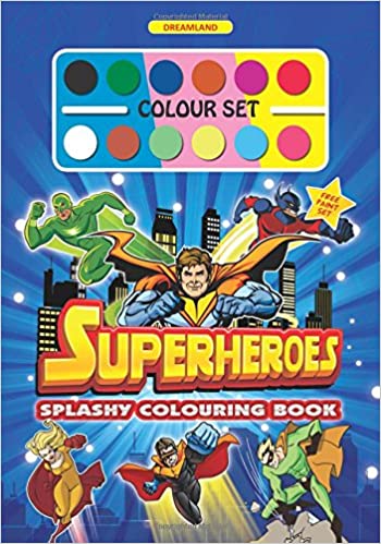 Dreamland My Splashy Colouring Book - Superheroes - The Kids Circle