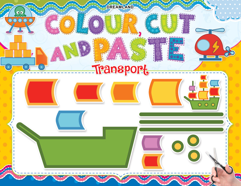 Dreamland Colour, Cut and Paste- Transport - The Kids Circle