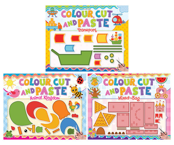 Dreamland Colour, Cut and Paste Pack (3 Titles) - The Kids Circle