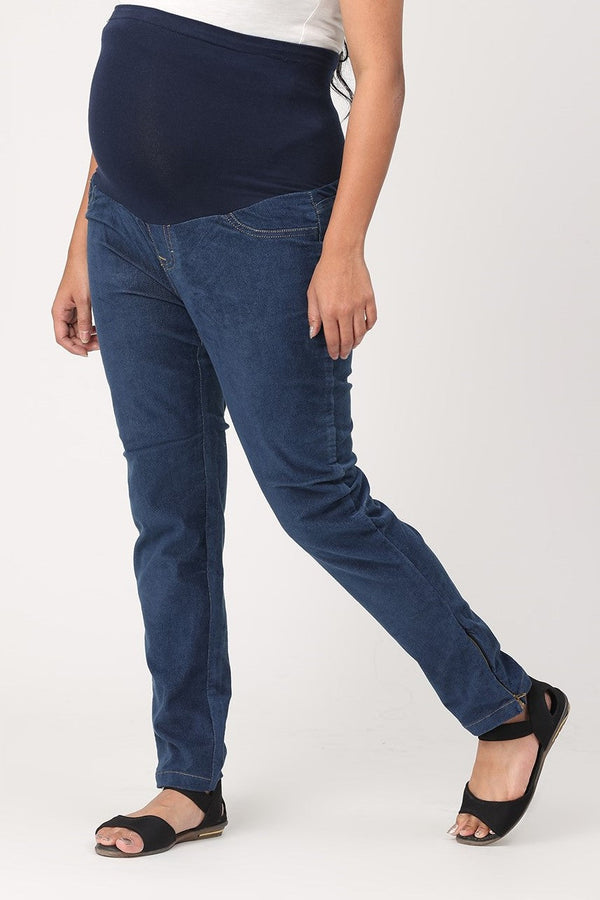 Charismomic Full Length Skinny maternity jeans with Zipper
