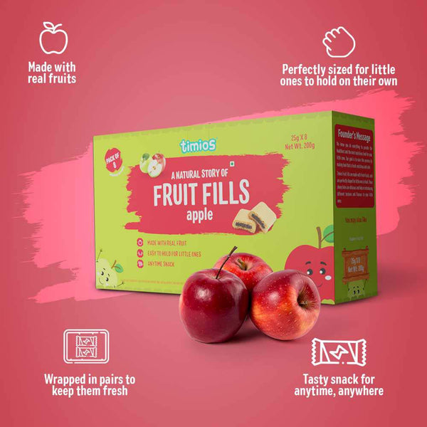 Timios Fruit Fills-Apple-Made with 100% Fruit