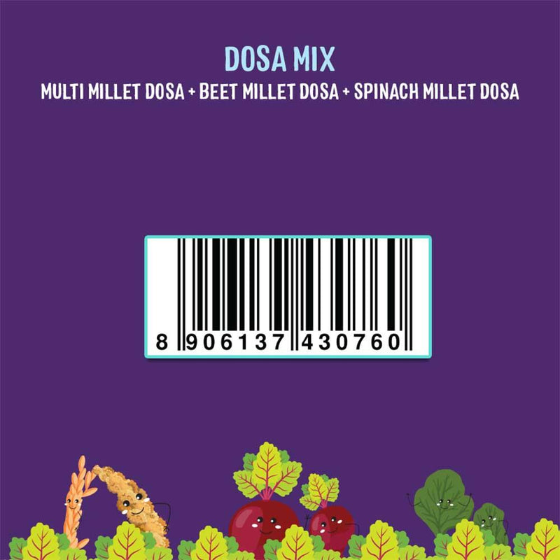 Timios Organic Multi Millet+ Beetroot Millet+ Spinach Millet Dosa Mix-Natural and Healthy Food (Combi Pack)