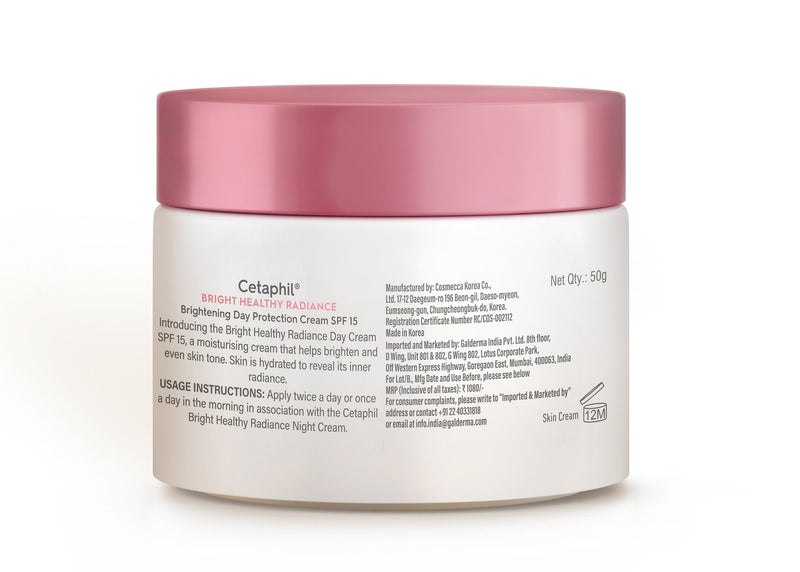 Cetaphil Brightening Day Protection Cream SPF 15-50 g| Day Cream for Dark Spots, Uneven Skin Tone| Niacinamide, Sea Daffodil| Fragrance-Free