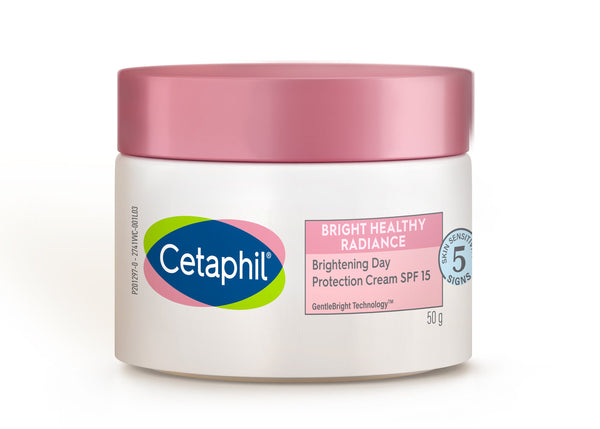 Cetaphil Brightening Day Protection Cream SPF 15-50 g| Day Cream for Dark Spots, Uneven Skin Tone| Niacinamide, Sea Daffodil| Fragrance-Free