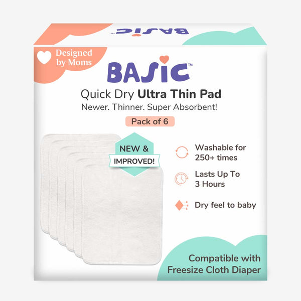 SuperBottoms 6 BASIC Quick Dry Ultra Thin Pads