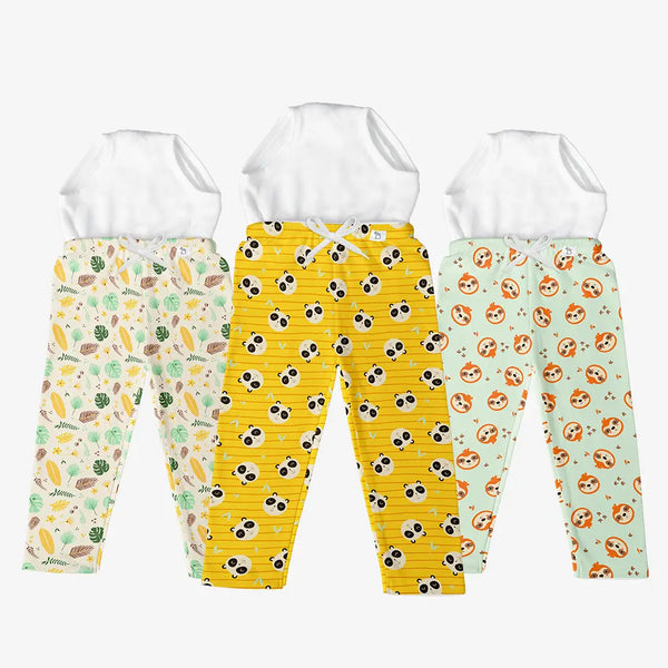 SuperBottoms Pack of 3 Diaper Pants with drawstring - Jungle Jam