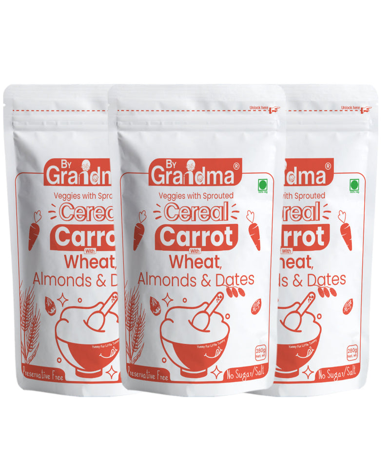ByGrandma® Sprouted Wheat, Carrot with Almonds and Dates Porridge Mix