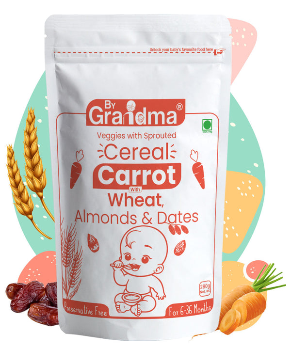 ByGrandma® Sprouted Wheat, Carrot with Almonds and Dates Porridge Mix - ByGrandma