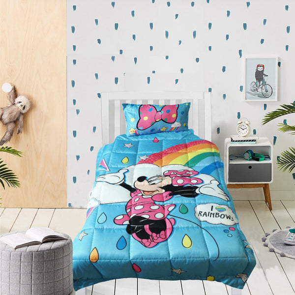 Cot and Candy Minnie Mouse Rainbows 100% Cotton Comforter