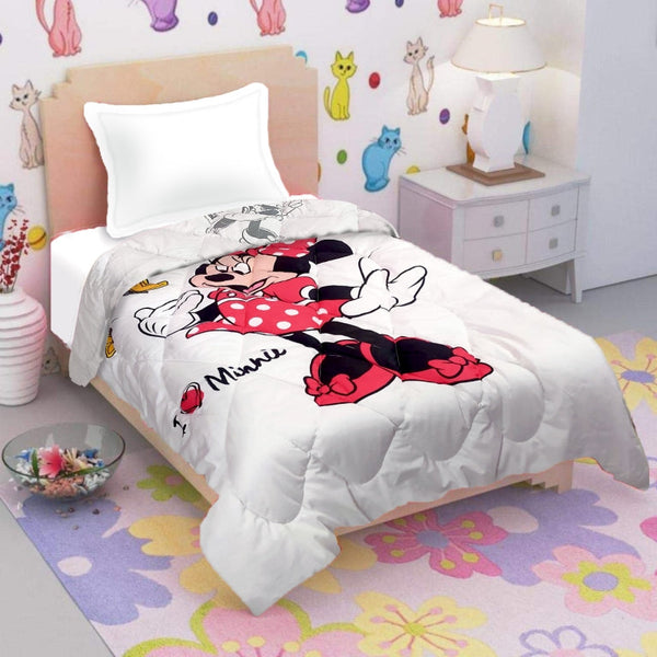 Cot and Candy Minnie Mouse 100% Cotton Butterfly Comforter - Toddler Size ( 150 x 100 cms) - Reversible Design