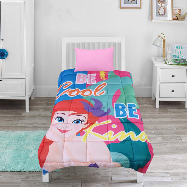 Cot and Candy Disney Princess Be Cool Be Kind 100% Cotton Comforter - Toddler Size 150 x 120 cms