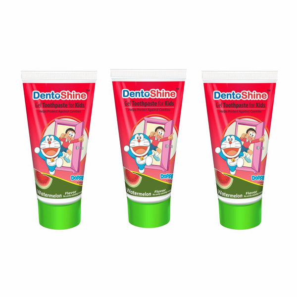 DentoShine Gel Toothpaste for kids - (Watemelon, Pack of 3)