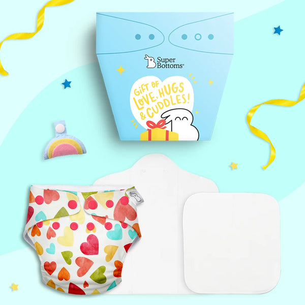 SuperBottoms Freesize UNO Cloth Diaper, Pads & Charmling