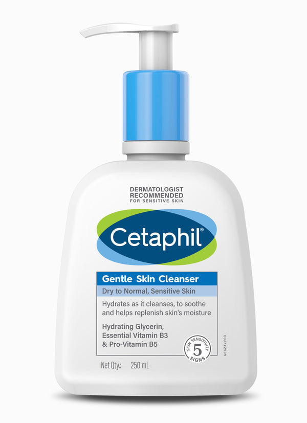 Cetaphil Face Wash by Cetaphil, Gentle Skin Cleanser for Dry to Normal, Sensitive Skin - 250 ml| Hydrating Face Wash with Niacinamide,Vitamin B5| Dermatologist Recommended| Paraben, Sulphate Free