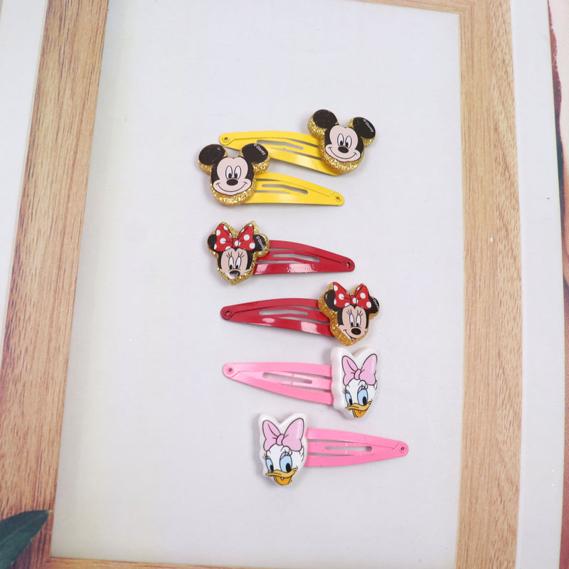 Winmagic Mickey, Minnie and Daisy Hair Clips Pack of 6