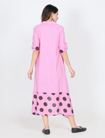 Button-Down Polka Dot Maternity Dress