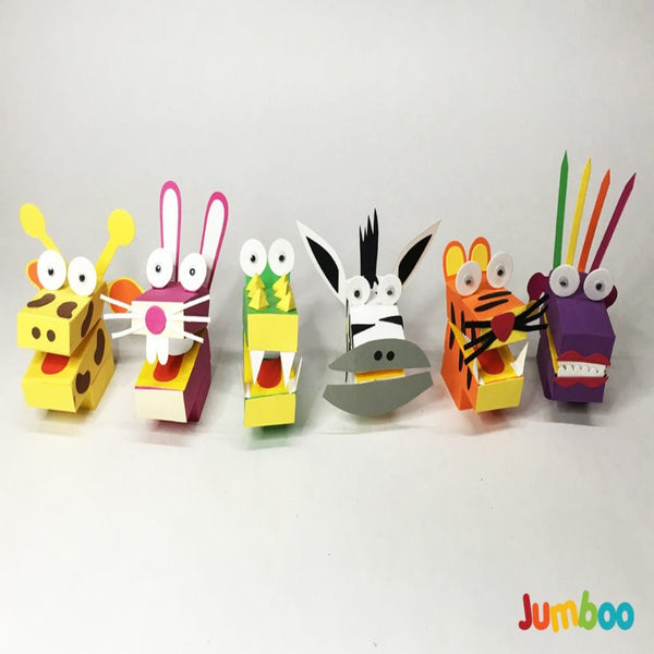Cot and Candy Finger Puppet DIY Paper Art & Craft Kit - Jumboo Toys