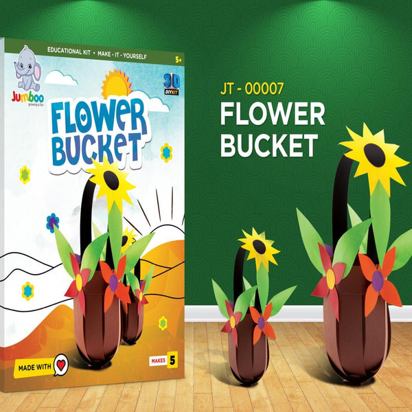 Cot and Candy Flower Bucket DIY Paper Art & Craft Kit - Jumboo Toys