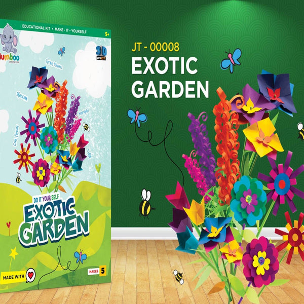 Cot and Candy Exotic Garden DIY Paper Art & Craft Kit - Jumboo Toys