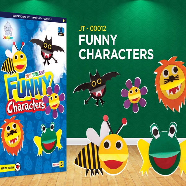 Cot and Candy Funny Characters DIY Paper Art & Craft Kit - Jumboo Toys