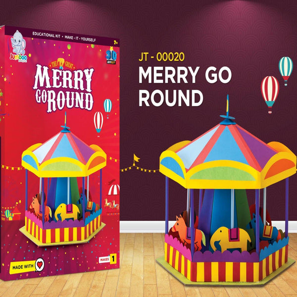 Cot and Candy Merry Go Round DIY Paper Art & Craft Kit - Jumboo Toys