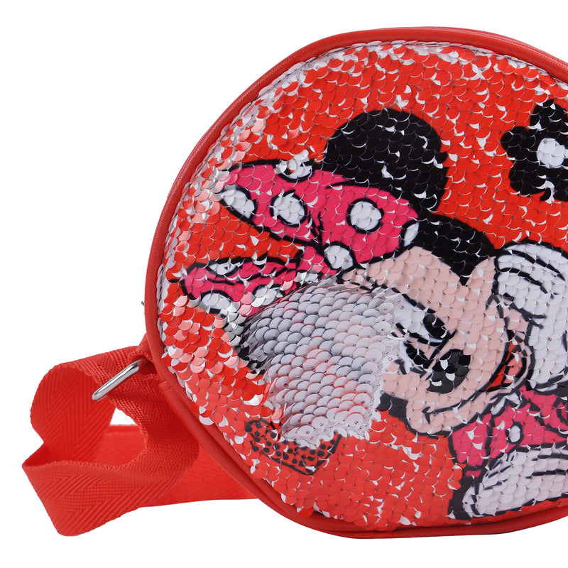 Winmagic Minnie Mouse Sequin Sling Bag Red