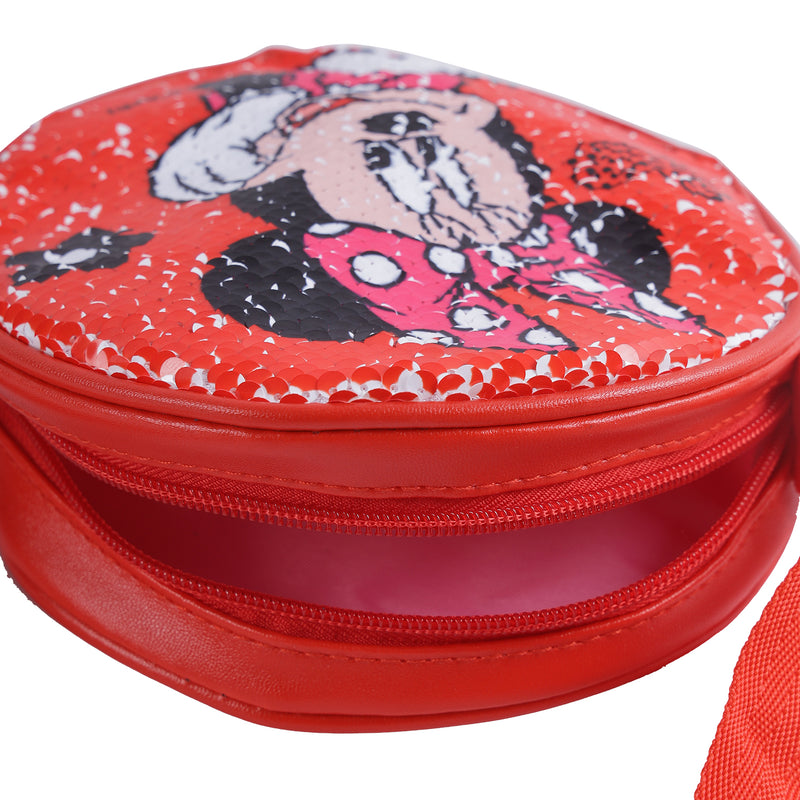 Winmagic Minnie Mouse Sequin Sling Bag Red