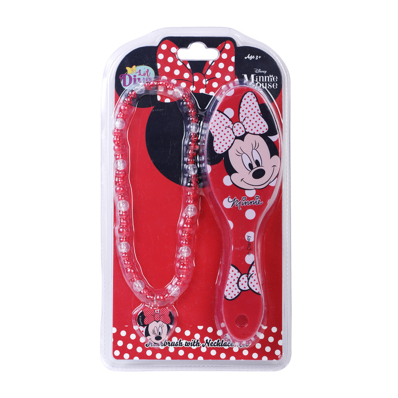 Winmagic Minnie Mouse Hairbrush with Necklace Red