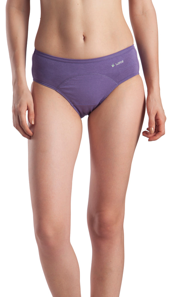 Lavos Bamboo Period Panty | Reusable Period Underwear | Leakproof Menstrual Panties LW1005-No Stain-Lavender
