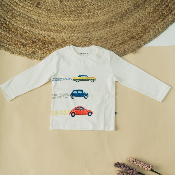 Cot and Candy Baby Boys Cars Printed Long Sleeve T-Shirt