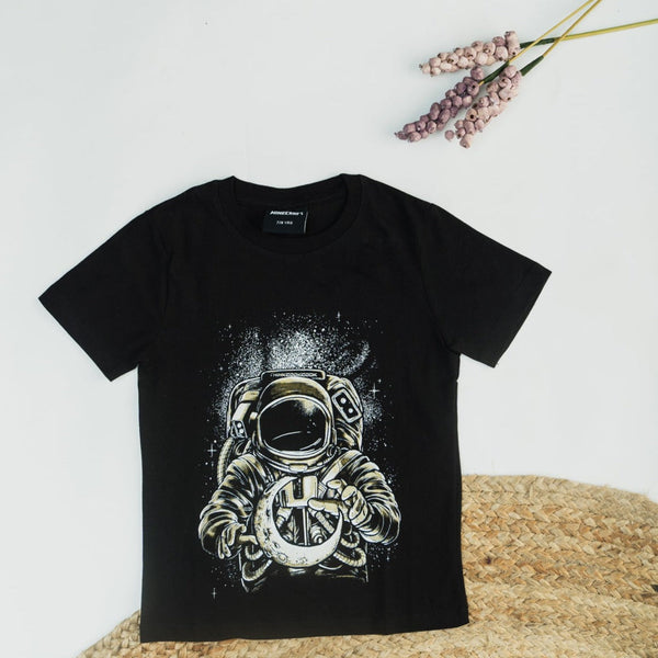 Cot and Candy Boys Astronaut Print Short Sleeve T-Shirt