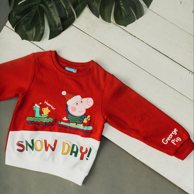 Cot and Candy Peppa Pig Snow Day Long Sleeve T-Shirt