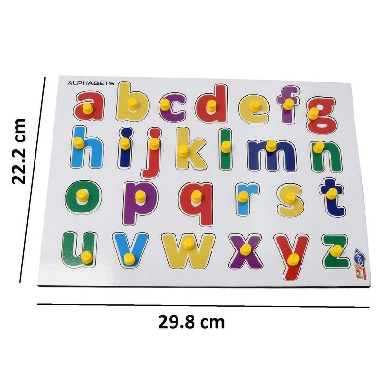 Planet of Toys Alphabet A-Z Educational Wooden Puzzle Game for Kids | Learning Toys for Kids Children Preschooler (Lower Alphabet) - The Kids Circle