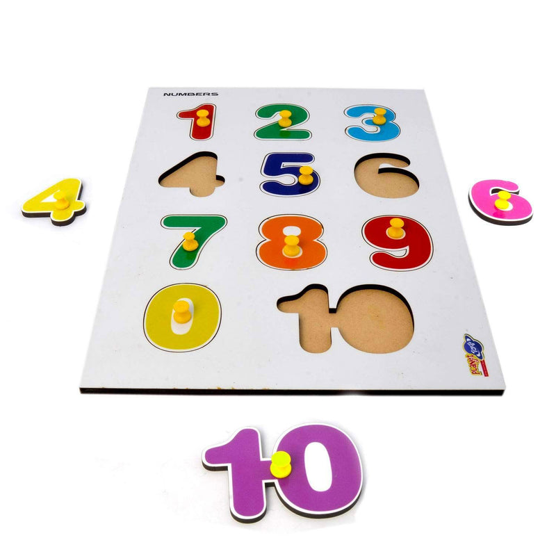 Planet of Toys Number 1- 10 Educational Wooden Puzzle Game for Kids | Learning Toys for Kids Children Preschooler (Numeric) - The Kids Circle