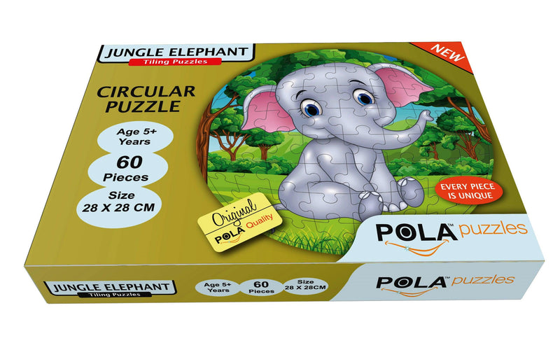 Pola Puzzles Jungle Elephant & Panda Puzzle Combo 2 In 1 Gift Pack 60 Pieces Tiling Puzzles Puzzles For Kids Age 5 Years And Above. Size: 28 Cm X 28 Cm - The Kids Circle