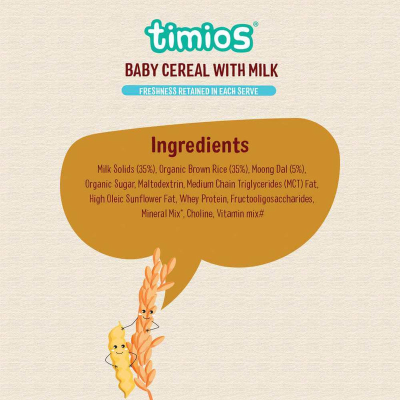 Timios Milk Based Baby Cereal - Rice Dal