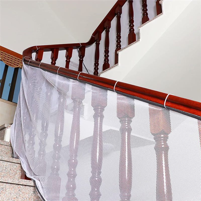 Safe-O-Kid - Baby Safety Net for Balcony Baby Protection Stairway Safety Net Protector, Baby Safety net for Staircase, Child Safety Product, Pack of 1, White
