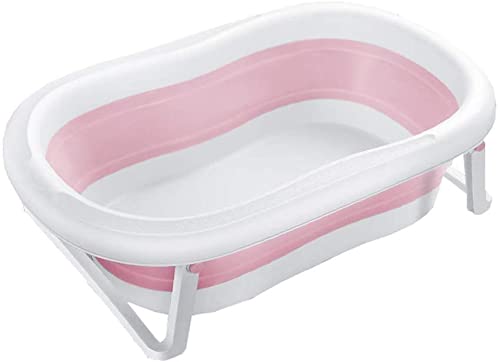 Safe-O-Kid 2 in 1 Baby Splash Anti-Slip Folding Baby Bath tub Cum Baby Bather with Temperature Sensitive Plug, Portable Travel Friendly Bathtub, Foldable Shower Pool for Kids- (0-3 Years), Pink