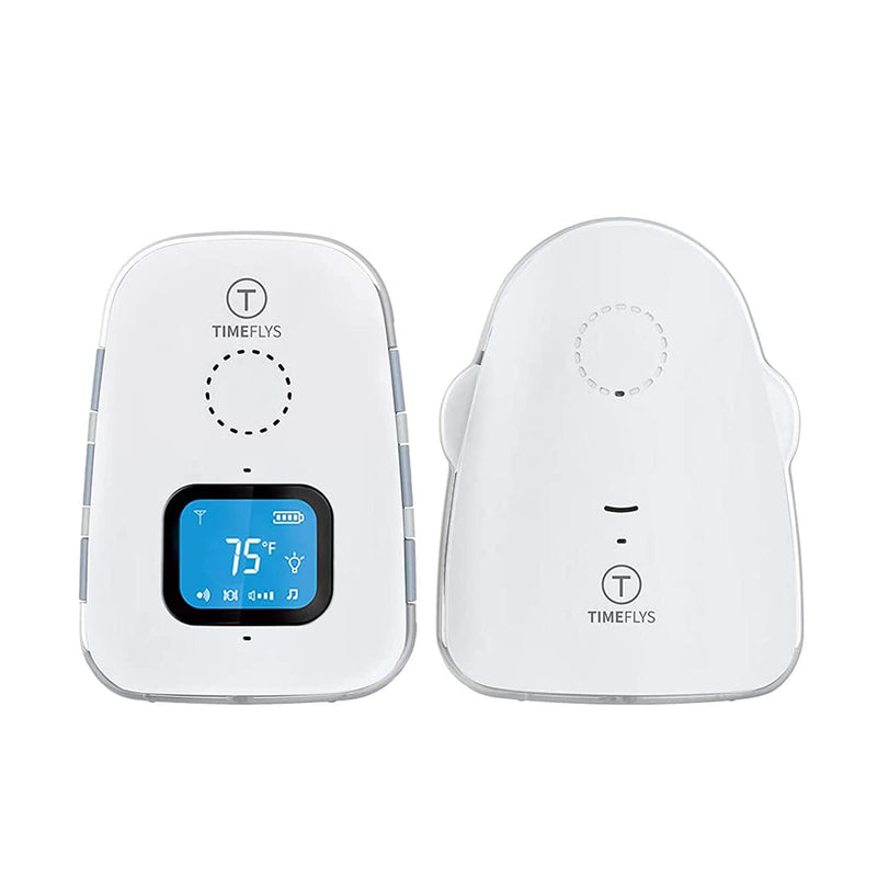 Safe-O-Kid Audio Baby Monitor with Batteries, Covers Up to 1000 FT Area, LED Indicator, 2 Way Communication, Digital & Wireless- White