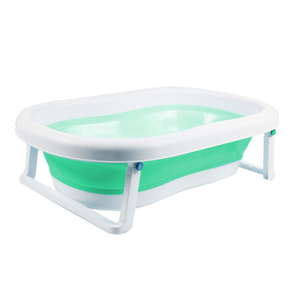 Safe-O-Kid 2 in 1 Anti-Slip Foldable Infant Bathtub, Portable Travel Friendly, Foldable Shower Pool for Kids- ( 0-3 Years ), Green