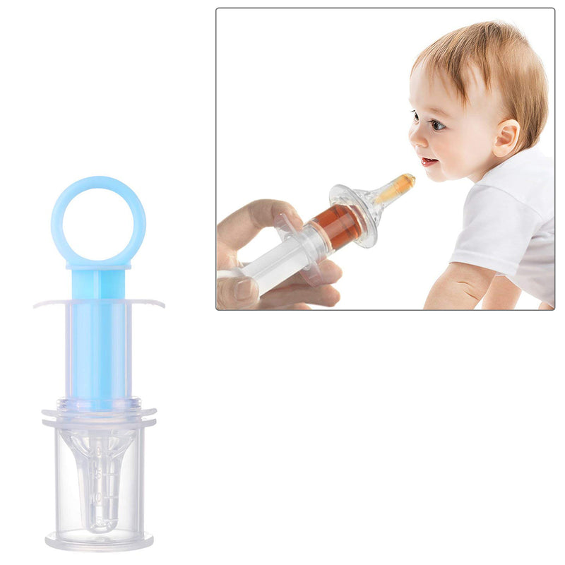 Safe O Kid Silicone Liquid Medicine Feeder Dropper for with Box Baby, Blue, Pack of 2