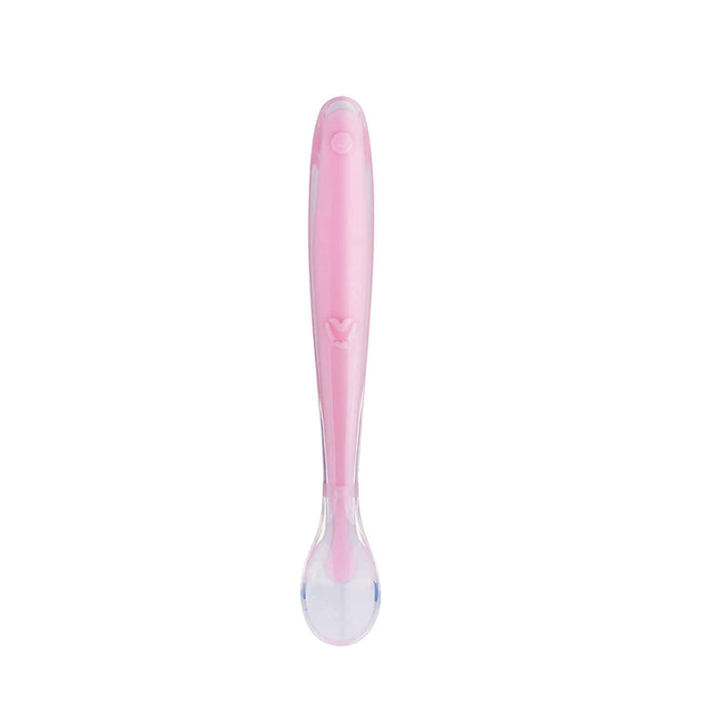 Safe-O-Kid 1 Soft Tip Silicone Spoon, Pink