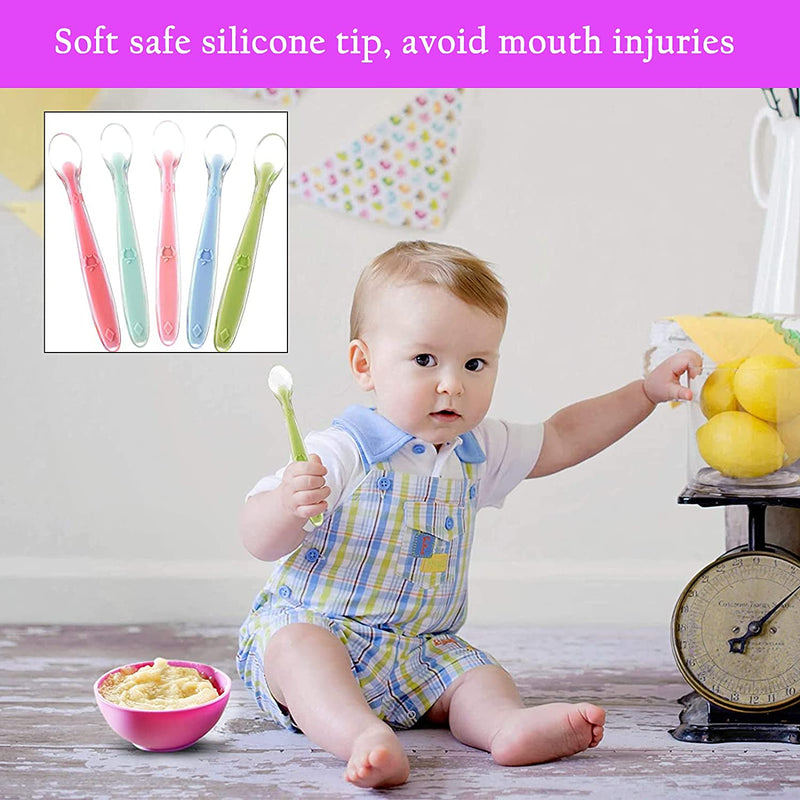 Safe-O-Kid 1 Soft Tip Silicone Spoon, Pink