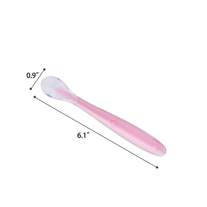 Safe-O-Kid 2 Soft Silicone Tip Spoons, Pink