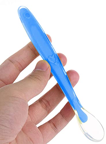 Safe-O-Kid 1 Soft Tip Silicone Spoon, Blue